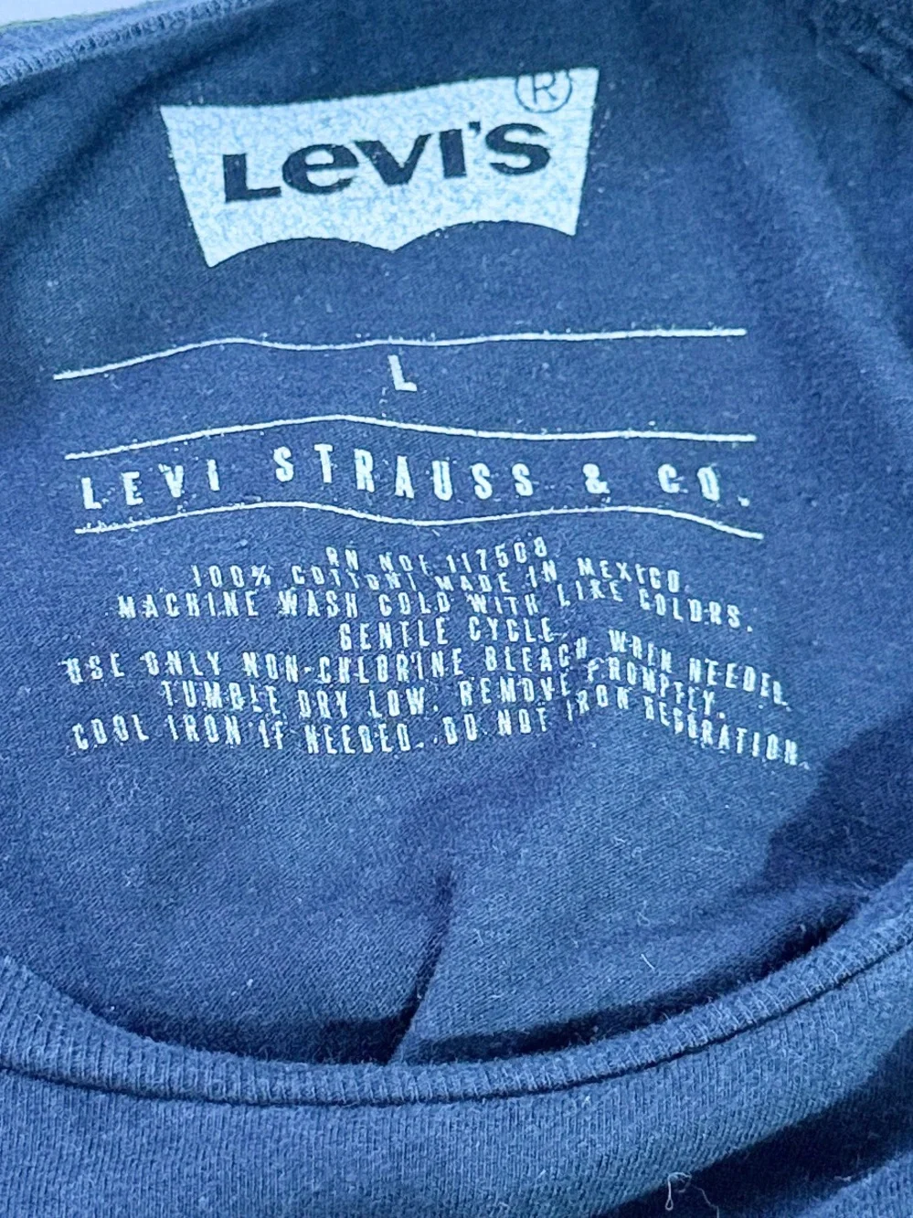 Levi's Black Tee with Neon Bear & Logo